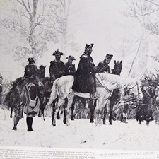 1883 11x14 Print ‘The March to Valley Forge, Dec. 16, 1777’ by William Trego 8T picture