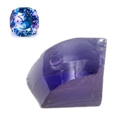30ct Lab Grown Tanzanite (Purple to Blue Forsterite) Faceting Rough Stone picture