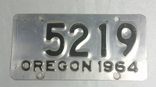 Vtg. 1964 Oregon Motorcycle License Plate picture