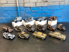 14 VINTAGE BANTHRICO DIECAST METAL BANKS CARS/TRUCKS/TRAIN/TRACTOR DECATUR IND. picture