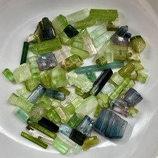 89 CT Terminated Natural bi Colour Tourmaline Crystals lot From Afghanistan picture