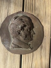 1831 Rare Antique Bronze Portrait Relief of Justus von Liebig — Signed David picture