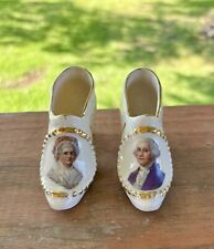 George and Martha Washington Bone China miniature Shoes President Collectable picture
