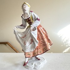 Large 1947s German Rosenthal Porcelain Figurine Rococo Dancer by Gustav Opel 10