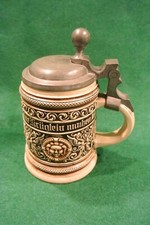 Antique German Stein with pewter lid, Marzi & Remy picture