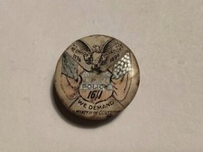 1896 Wm. J Bryan THE AMERICAN POLICY 16/1 Political Button Stud Unlisted Hake picture