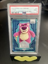 PSA 9 2023 Topps Chrome Disney 100 Lotso Dark and Light Blue Refractor #/75 picture