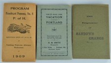 ANTIQUE MAINE PROGRAMS GUIDES - PENOBSCOT 1909, SANDOWN 1907, PORTLAND c1906 picture