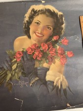 Vintage Zoe Mozert Art Deco Color Print With Damage see all photos picture