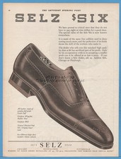 1922 Selz Six Leather Shoes Chicago Pittsburgh 1920s Mens Fashion Footwear Ad picture