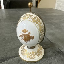 Vintage  Goumot-Labesse Limoges Porcelain Hinged Egg Perfume Casket  No Bottles picture