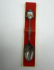 Vintage Rhodes Greece Souvenir Spoon with Crest in Display Case picture