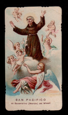 A2 ANTIQUE Santino Holy Card SAN PACIFICO DA SANSEVERINO BRANDS picture