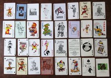 LOT of 33 JOKER PLAYING CARDs - NICE MIX of JOKERs - SINGLE SWAP -Several UNIQUE picture