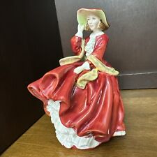 Royal Doulton Figurine Top O' The Hill Red Dress Handmade HN 1834 Vintage picture