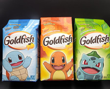 POKÉMON GOLDFISH CRACKER  3 PC SET SQUIRTLE CHARMANDER BULBASAUR EDITION NEW  picture