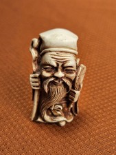 Vtg Carved Resin chinese Immortals 2” Figure Netsuke picture