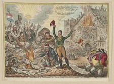 London England 1809 Sir Francis Burdett Parliament Reform Bonfire Print picture