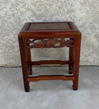 Chinese Vintage Rosewood Dragon Carved Nest Side Table picture
