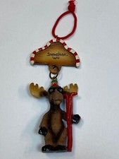 Snowshoe WV Christmas Ornament Moose Skis Skiing Skier Holiday West Virginia 5