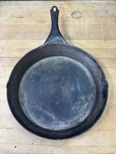 Antique Never Break No. 9 Steel Skillet Fry Pan Large Early 1900s Cookware picture