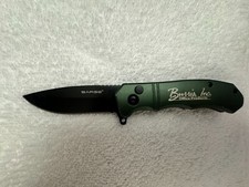 Sarge Knives SK-827 Folding Pocket Tactical Locking Knife Green Stainless Steel picture