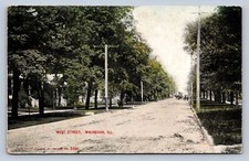 K7/ Waukegan Illinois Postcard c1910 West Street Homes Residences 637 picture