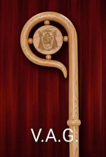Wood CROZIER Polish Staff Crosier Bishop Quality Craftsmanship, 72
