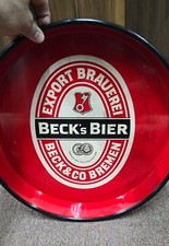 Vintage Rare Beck's Bier Beer Advertising Tin Serving Tray Collectible Original picture