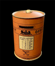 MATCHSAFE  MATCH BOX ANTIQUE English /England Post Box picture