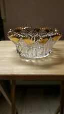 CRYSTAL bowl with gold trim in good condition 9 1/2 inches wide picture
