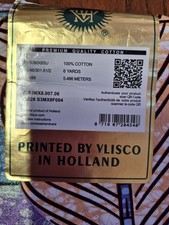 NWT Vlisco Grand Super-Wax African Fabric 6 Yards Sparkle Embellished S8275 picture
