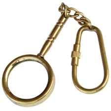 Tiny Explorer Genuine Brass Magnifying Glass Keychain picture