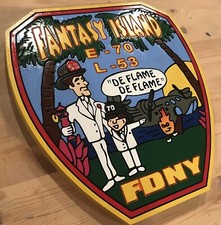 Fire Department New York Fantasy Island 3D routed custom patch sign Custom picture