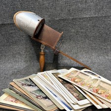 Antique Keystone Stereoscope Viewer & Large Stereoview Card Lot  With Adjustable picture
