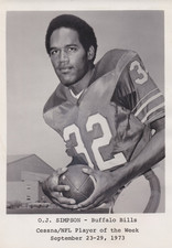 1973 Press Photo Buffalo Bills O.J. Simpson named NFL Player of the Week picture