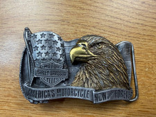 Harley Davidson America's Motorcycle Now and Forever Belt Buckle (1988) picture