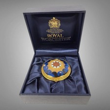Retired Royal Worcester Porcelain Millennium Trinket Pill Box in Original Box picture