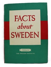 FACTS ABOUT SWEDEN TOURISM BROCHURE GUIDE 1956 THE SWEDISH INSTITUTE VINTAGE picture