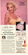 1952 Marilyn Monroe Vintage Print Ad Westwood Hollywood Cosmetics picture