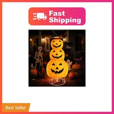 Halloween Pumpkin Decorations, Battery Operated Pre-Lit Collapsible Jack-o-La... picture