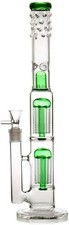 16.5 Glass Bong Glass Water Bongs Bowl Tornado Percolate Pipe Hookahs 18mm Bowl picture