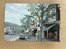 Postcard Middleburgh NY New York Downtown Business District Drug Store Old Cars picture
