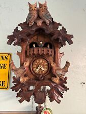 Vintage Hubert Herr Cuckoo Clock Black Forest German Working Excellent Condition picture