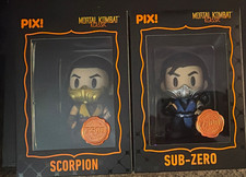Thrilljoy Pix Mortal Kombat Scorpion & Sub-Zero Vinyl Figures LE 7500 picture