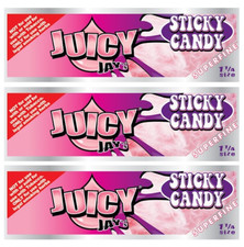 3x JUICY JAY'S 1 1/4 Rolling Papers Sticky Candy Super Fine USA SHIPPED picture