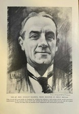 1925 Vintage Magazine Illustration Stanley Baldwin Prime Minister Great Britain picture