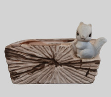VTG Anthropomorphic Enesco Cute Squirrel Planter Small Animal Cute Decor picture