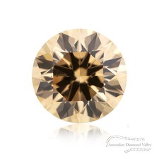 0.92ct Authentic Australian Champagne Argyle Origin Round Diamond - C3 picture