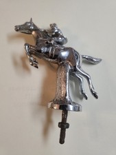 Louis Lejeune 1950's Horse & Jockey Car Hood Ornament Mascot Vintage British  picture